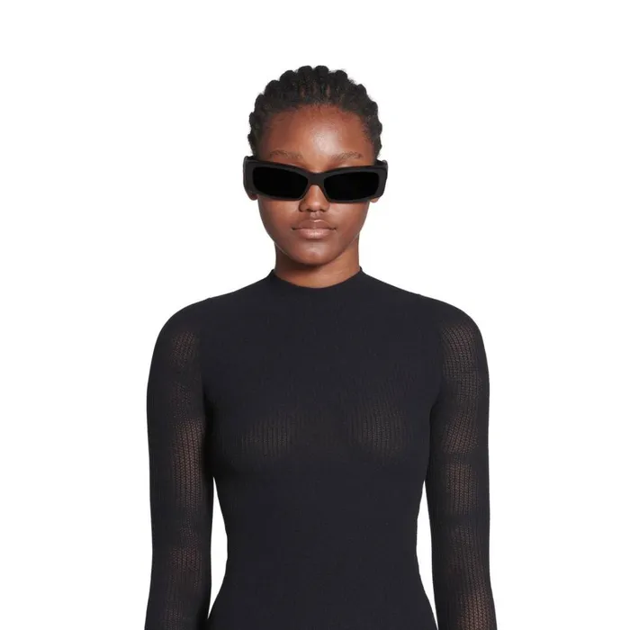 WomenMen Knitwear Balenciaga Tight Net Sweater In Black