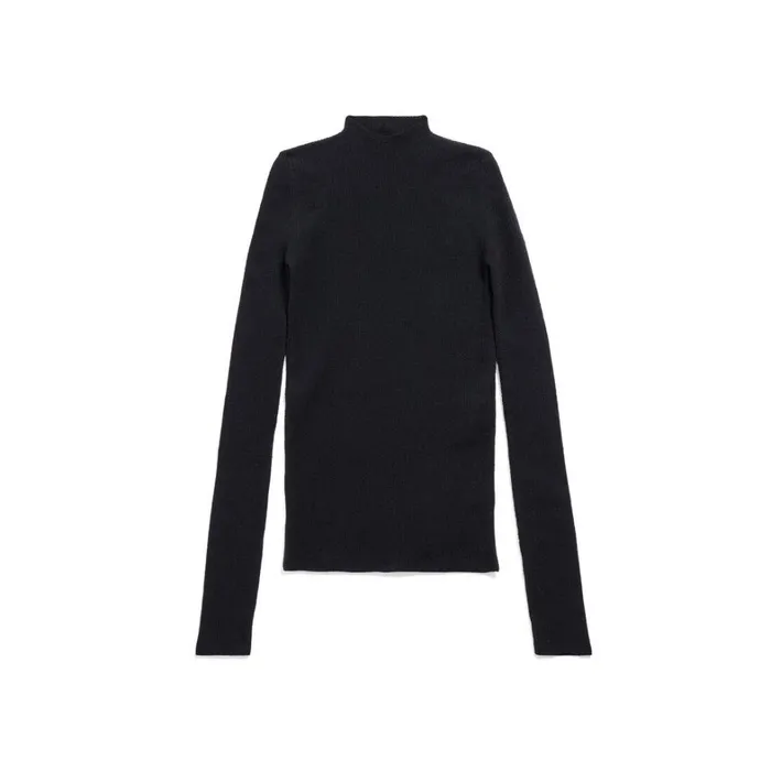 WomenMen Knitwear Balenciaga Tight Net Sweater In Black