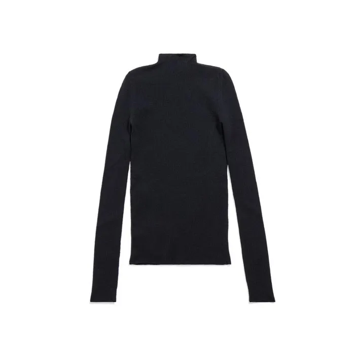 WomenMen Knitwear Balenciaga Tight Net Sweater In Black