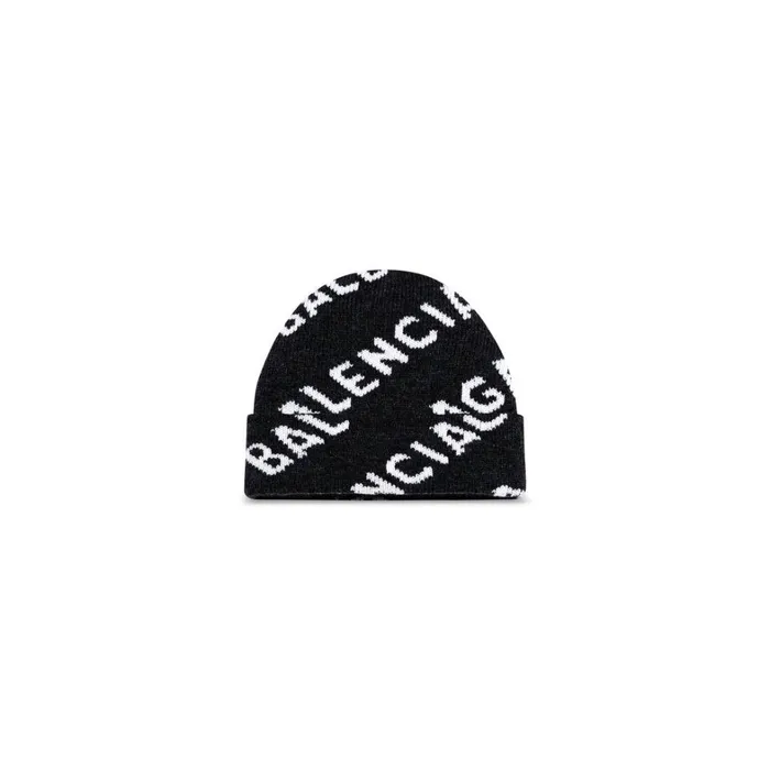 WomenMen Scarves and Caps Balenciaga Allover Logo Beanie In Black