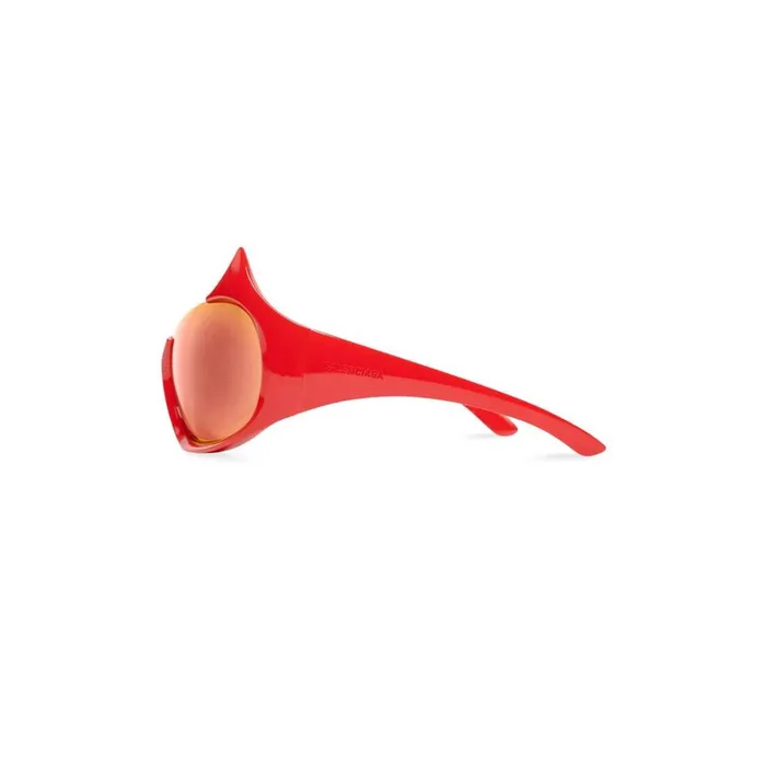 WomenMen Sunglasses Balenciaga Gotham Cat Sunglasses In Red