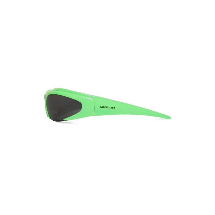 WomenMen Sunglasses Balenciaga Reverse Xpander Rectangle Sunglasses In Fluo Green