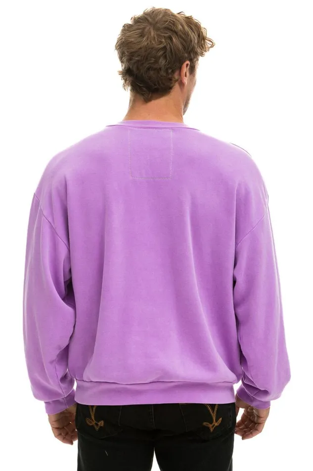 WomenMen Sweatshirts Aviator Nation Bolt Gradient Relaxed Crew Sweatshirt 8211 Neon Purple Purple