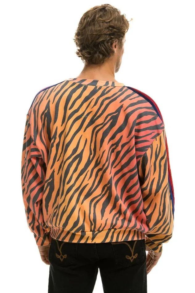 WomenMen Sweatshirts Aviator Nation Classic Relaxed Fit Crew Sweatshirt 8211 Tiger