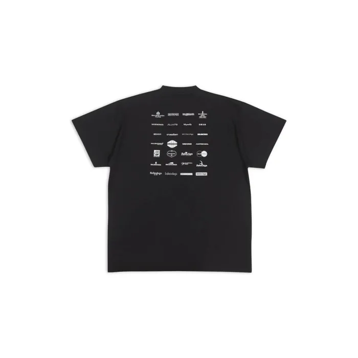 WomenMen Tshirts Balenciaga Archives Logos Tshirt Oversized In Black