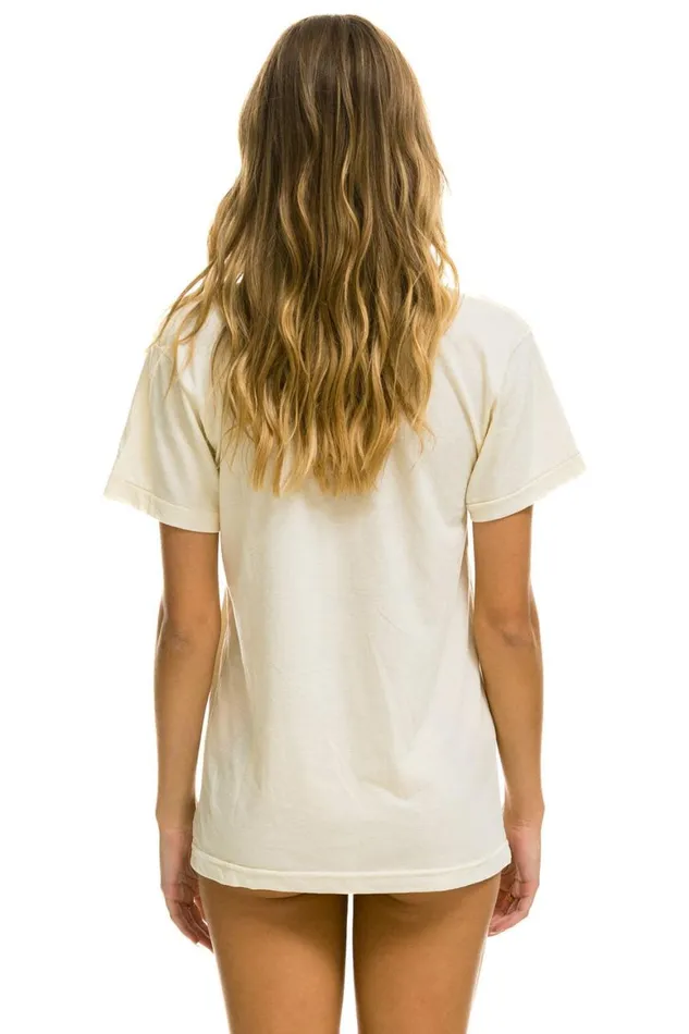 WomenMen Tees Aviator Nation Signature Tee 8211 Vintage White
