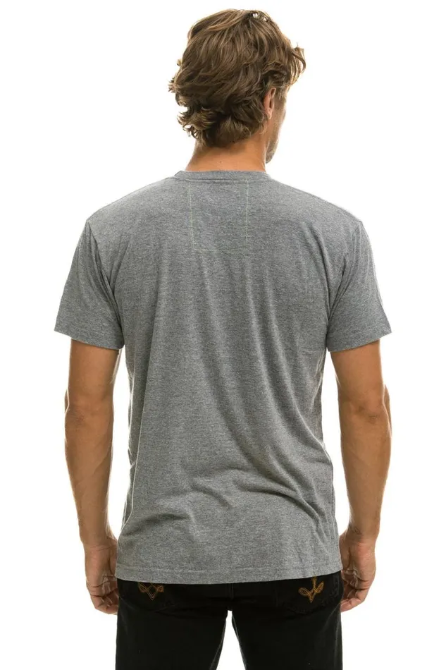 WomenMen Tees Aviator Nation Signature Texas Small Logo Tee 8211 Heather Grey