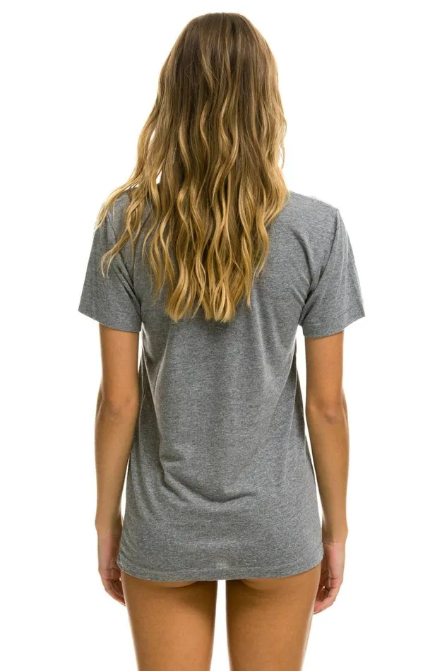 WomenMen Tees Aviator Nation Signature Texas Small Logo Tee 8211 Heather Grey