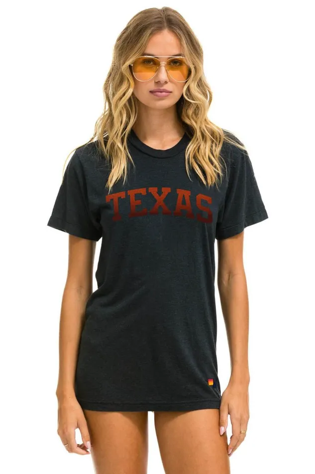 WomenMen Tees Aviator Nation University Of Texas Bolt Crew Tee Shirt 8211 Charcoal WomenMen Tees Aviator Nation University Of Texas Bolt Crew Tee Shirt 8211 Charcoal