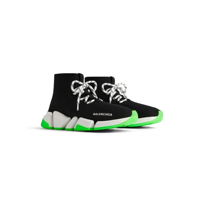 WomenMen Trainers Balenciaga Speed 20 Laceup Recycled Knit Trainers In Black