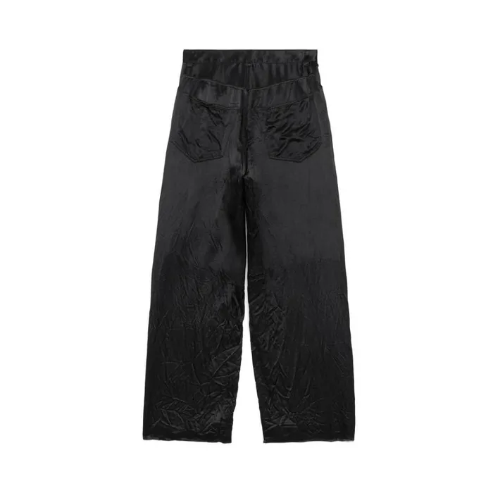 WomenMen Trousers Balenciaga 5 Pocket Baggy Trousers In Black