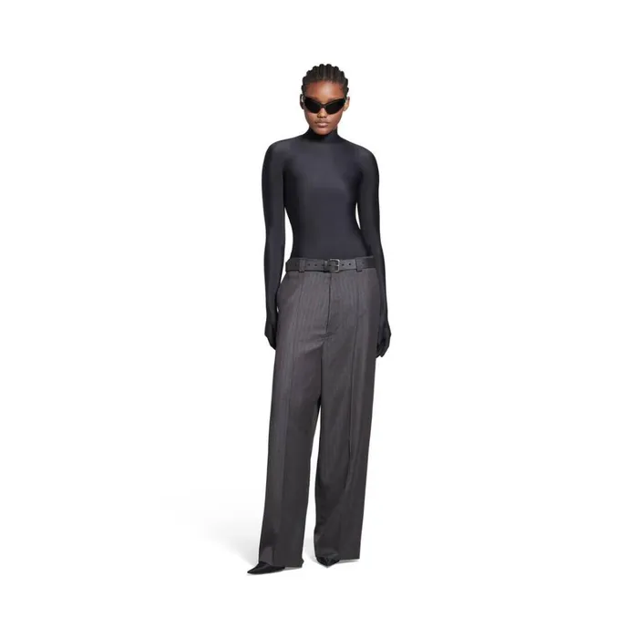 WomenMen Trousers Balenciaga Loose Tailored Trousers In Greyred