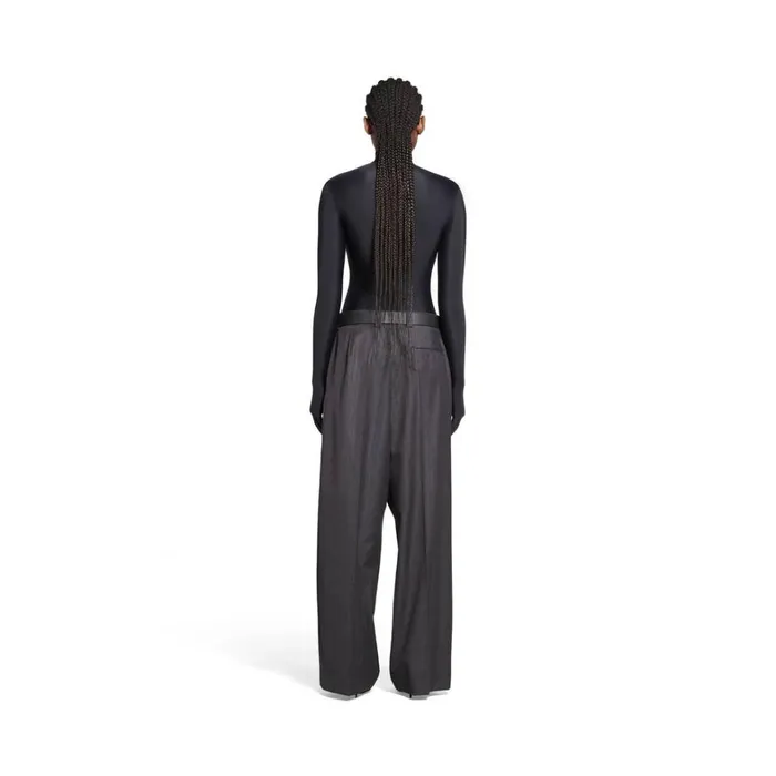 WomenMen Trousers Balenciaga Loose Tailored Trousers In Greyred
