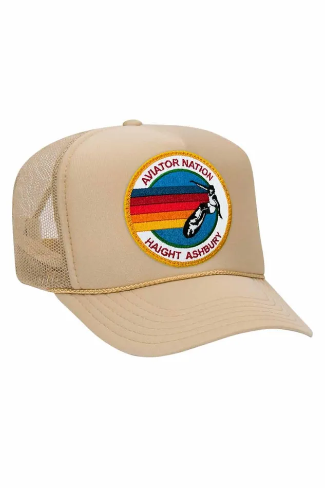 WomenMen Trucker Hats Aviator Nation Haight Ashbury Trucker Hat