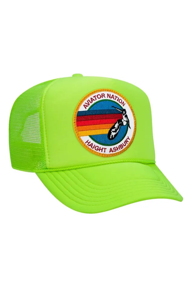 WomenMen Trucker Hats Aviator Nation Haight Ashbury Trucker Hat