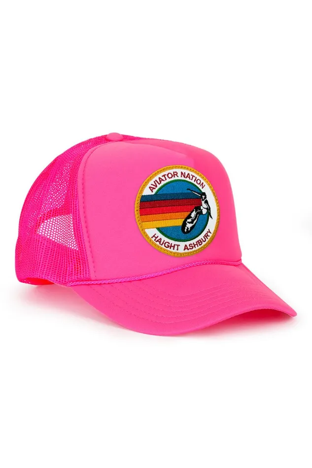 WomenMen Trucker Hats Aviator Nation Haight Ashbury Trucker Hat
