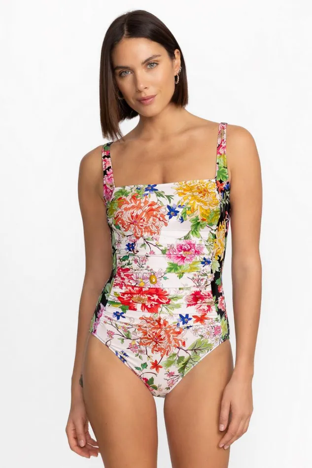 Women METALLI MIX RUCHED ONE PIECE Metalli Giorno Johnny Was Swim and Resort