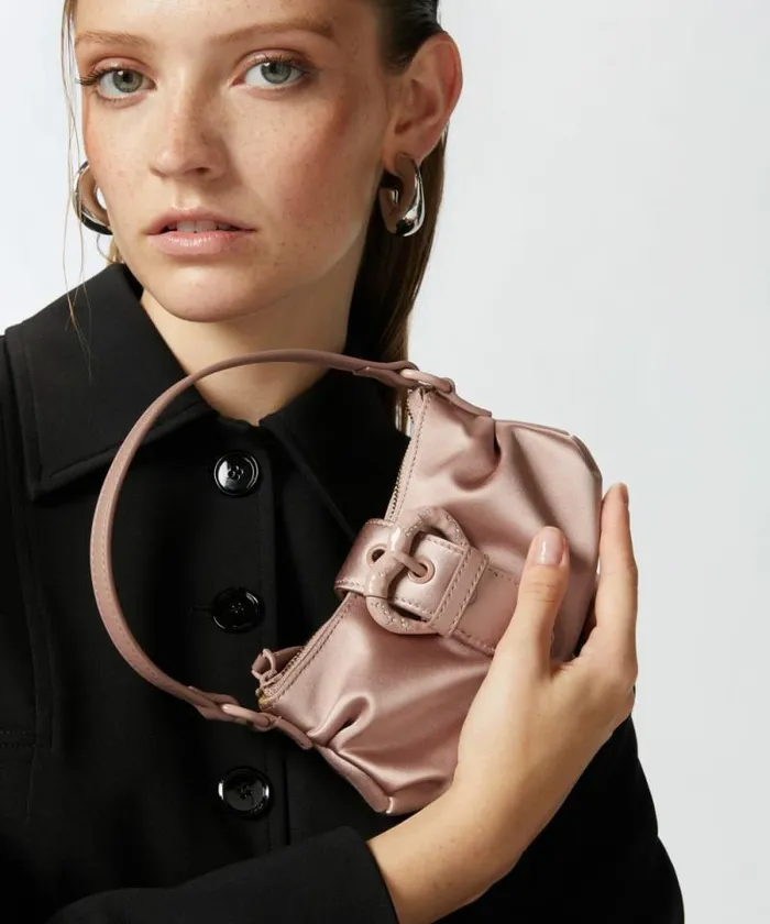 Women Mini Bags Pinko Duchesse Clutch With Heartshaped Buckle Powder Pinkblock Colour Women Mini Bags Pinko Duchesse Clutch With Heartshaped Buckle Powder Pinkblock Colour