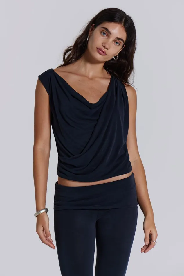 Women Mira Soft Touch Drape Top Jaded London CoOrds