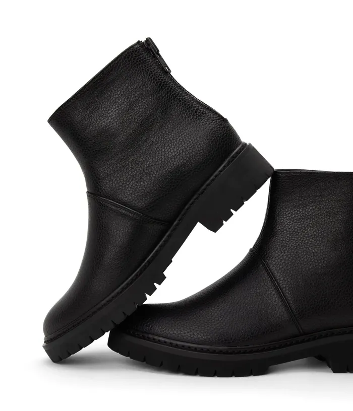 Women Mirra Vegan Combat Boots Black Matt and Nat Boots