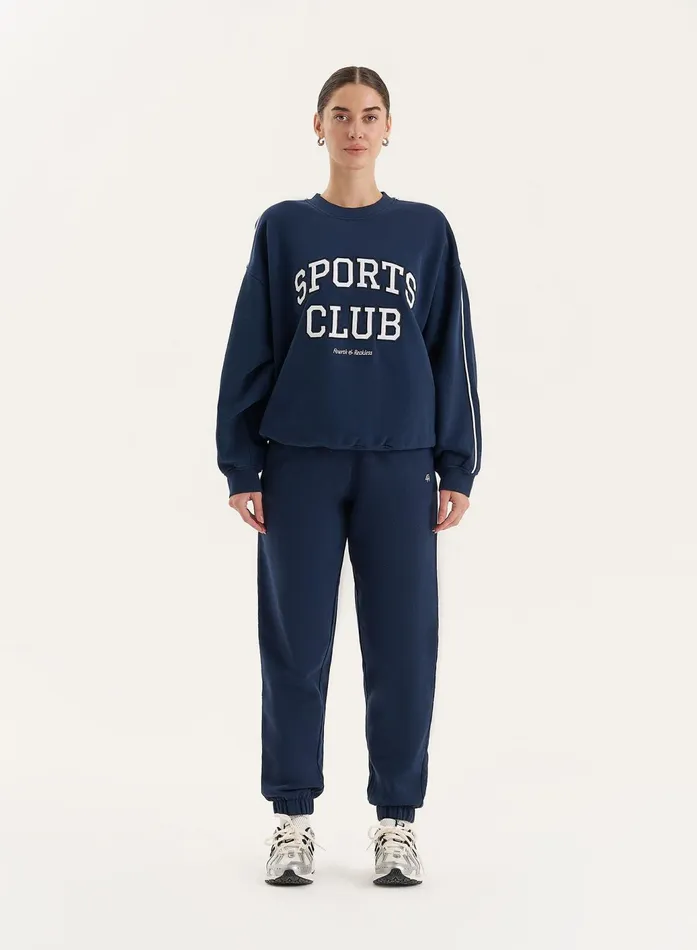 Women Navy Branded Cuffed Jogger Ellie 4th and Reckless Athleisure