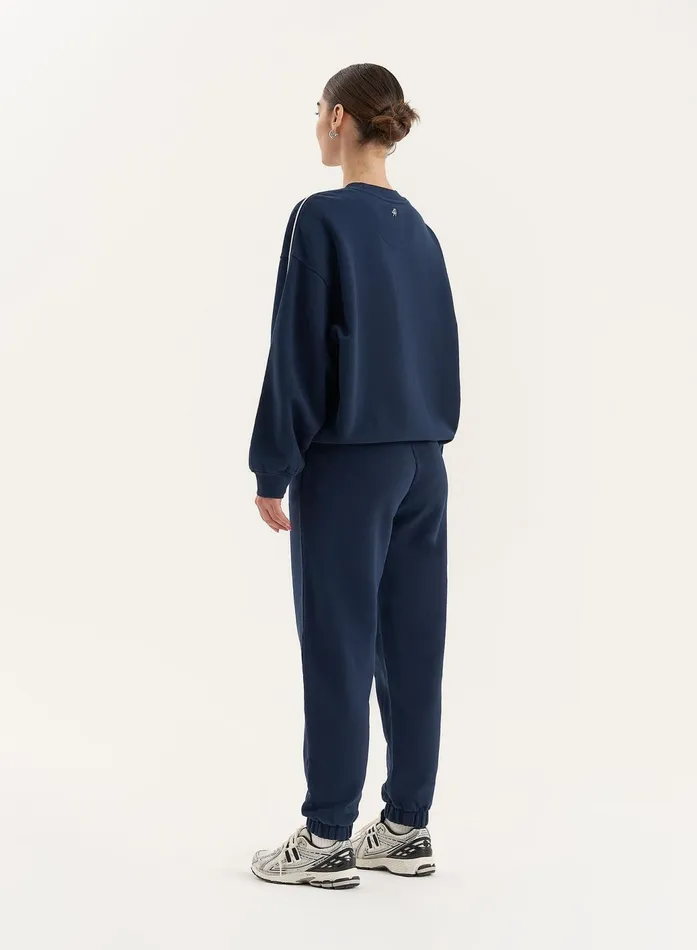 Women Navy Branded Cuffed Jogger Ellie 4th and Reckless Athleisure