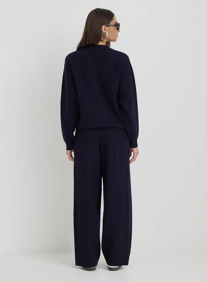 Women Navy Knitted Fourth Jumper Avery 4th and Reckless Knitwear