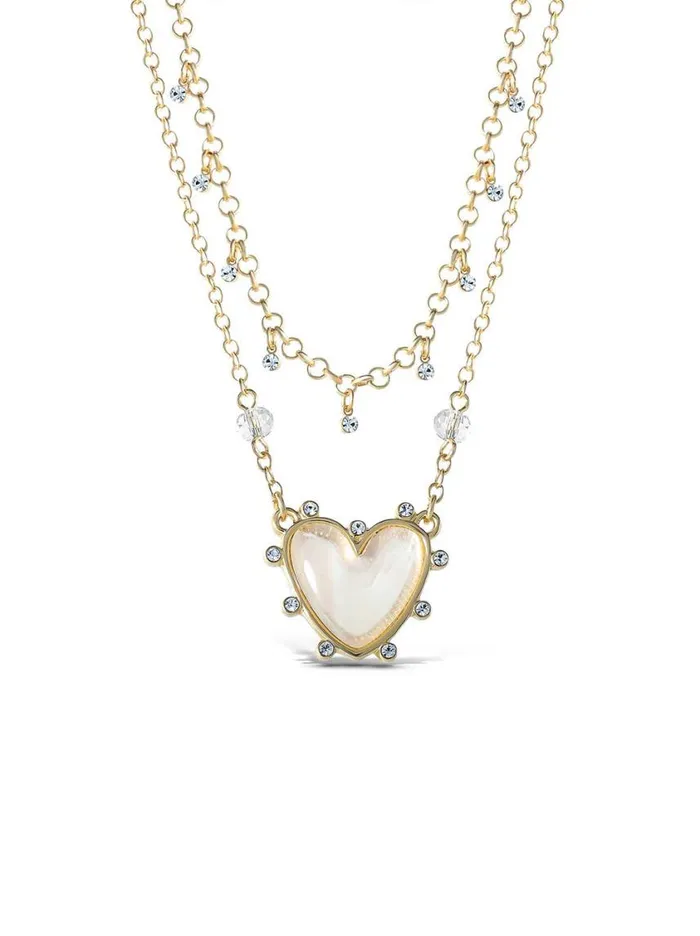 Women Necklaces Jessica Simpson Layered Heart Necklace