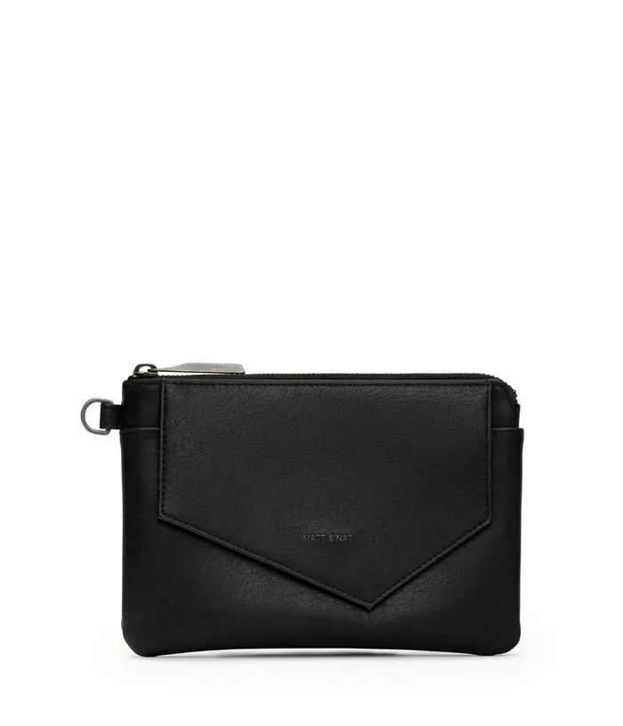 Women Nia Vegan Wristlet Wallet 8211 Vintage Black Matt and Nat Wallets