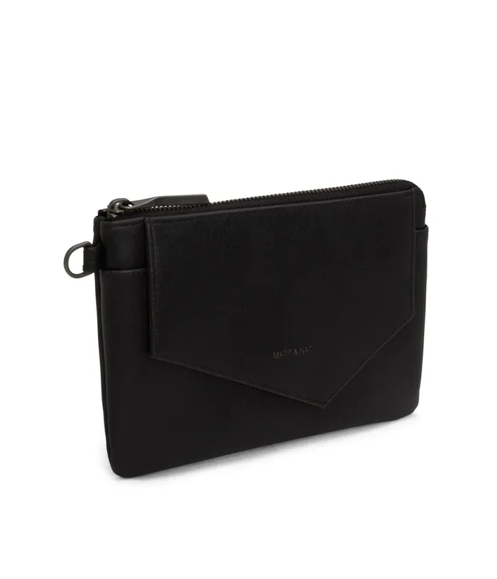 Women Nia Vegan Wristlet Wallet 8211 Vintage Black Matt and Nat Wallets