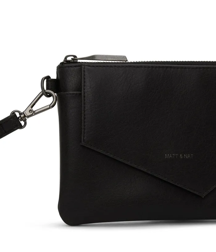 Women Nia Vegan Wristlet Wallet 8211 Vintage Black Matt and Nat Wallets