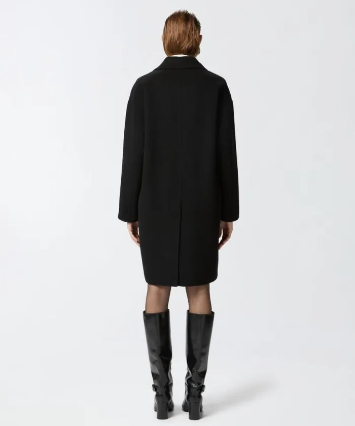 Women Outerwear Pinko Classic Singlebreasted Cloth Coat Limo Black Women Outerwear Pinko Classic Singlebreasted Cloth Coat Limo Black