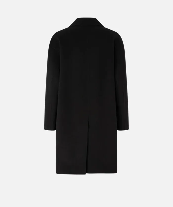Women Outerwear Pinko Classic Singlebreasted Cloth Coat Limo Black Women Outerwear Pinko Classic Singlebreasted Cloth Coat Limo Black