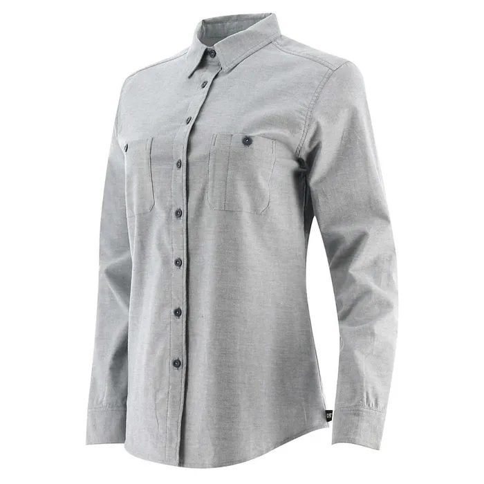 Women Oxford Long Sleeve Shirt Cat Footwear Tops and Outerwear