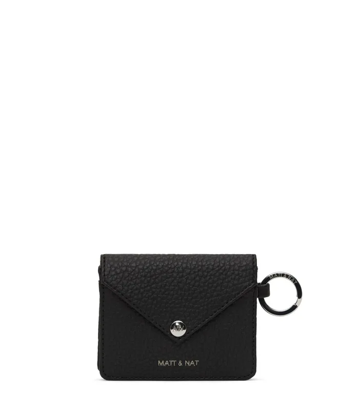 Women Ozma Vegan Coin Purse 8211 Purity Black Matt and Nat Wallets