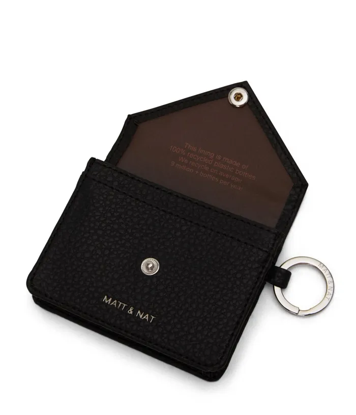 Women Ozma Vegan Coin Purse 8211 Purity Black Matt and Nat Wallets