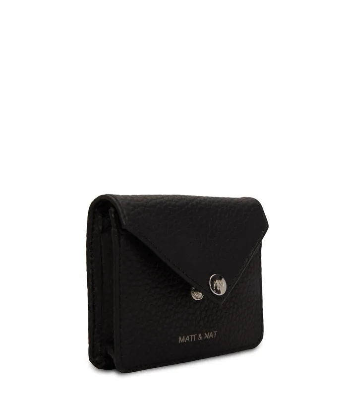 Women Ozma Vegan Coin Purse 8211 Purity Black Matt and Nat Wallets