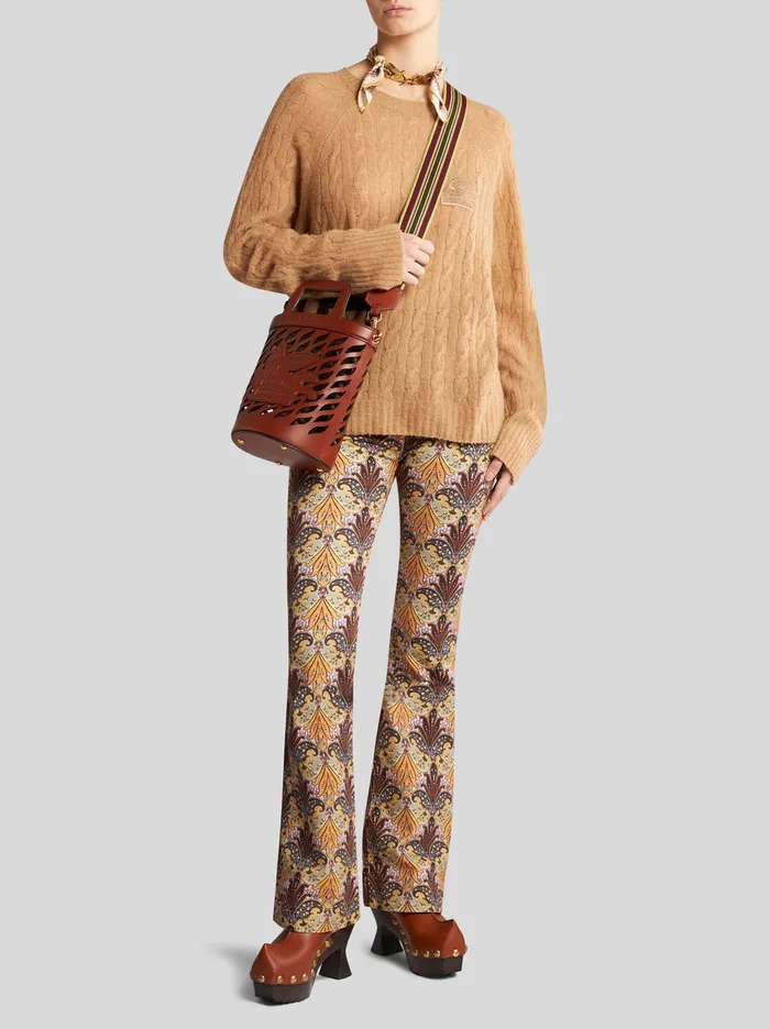Women Paisley Print Jeans Etro Trousers
