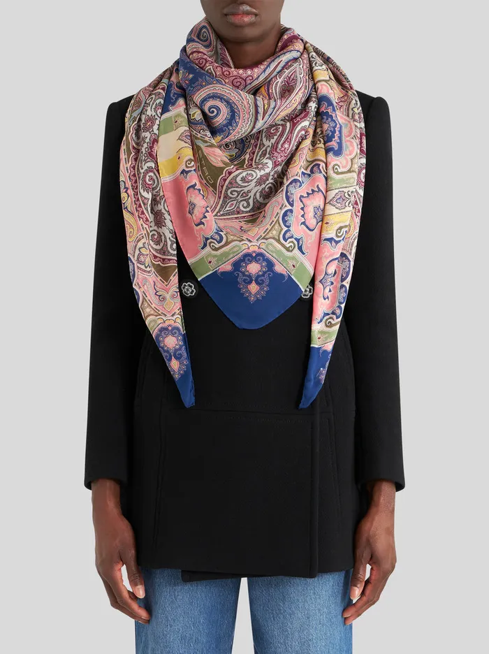 Women Paisley Silk Shawl Etro Scarves And Silk