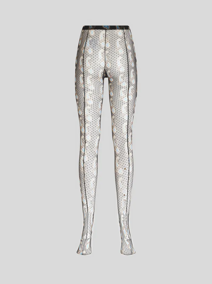 Women Paisley Tulle Leggings Etro Trousers