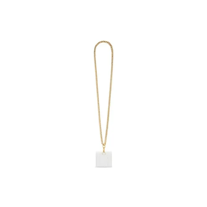 Women Phone Accessories and Keyrings Balenciaga Hourglass Earpods Holder In Off White