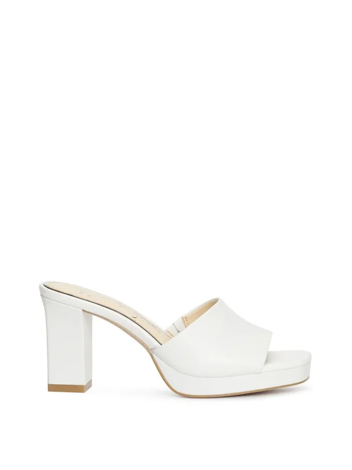 Women Platforms Jessica Simpson Elyzza High Heel Slide In White