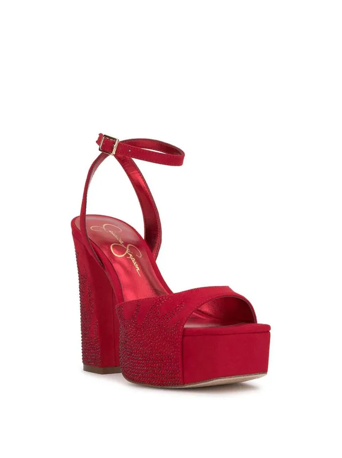 Women Platforms Jessica Simpson Lirio Platform Sandal In Wicked Red