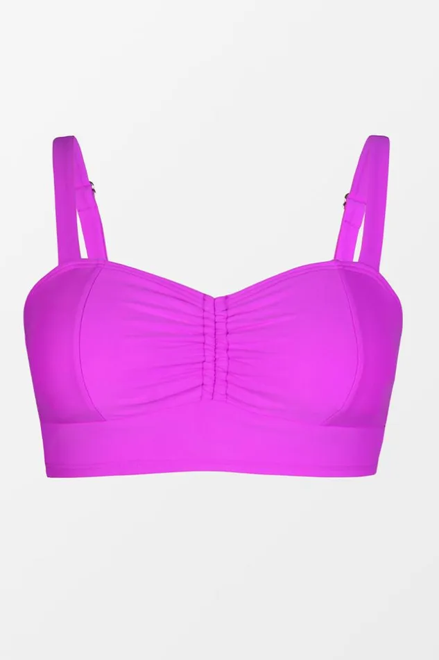 Women Plus Size and Curve Bikinis Cupshe Omniscient Solid Cinch Front Plus Size Midini Purple