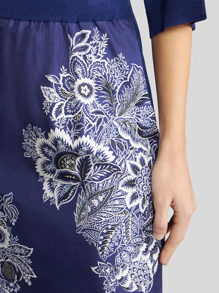 Women Printed Knit Midi Skirt Etro Knitwear