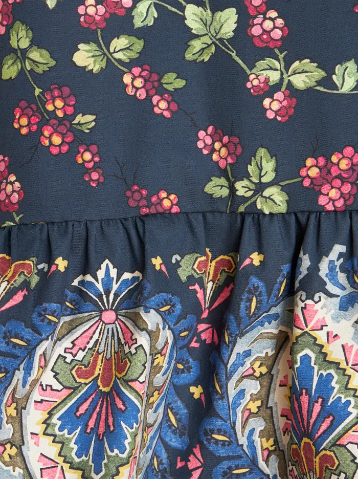 Women Printed Maxi Dress With Ruches Etro Dresses