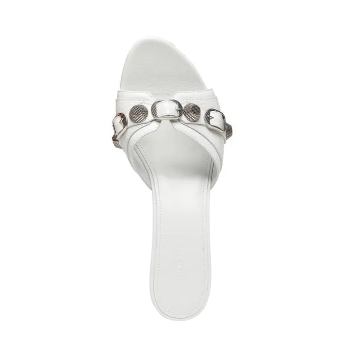 Women Pumps and Heels Balenciaga Cagole 70mm Sandal In White