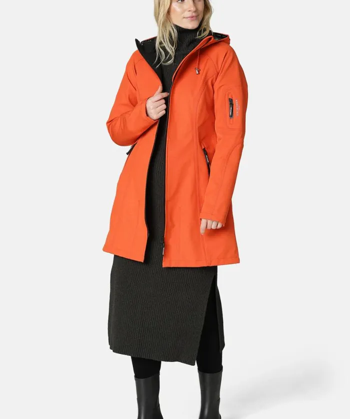 Women Raincoats Ilse Jacobsen Raincoat 8211 Warm Orange Women Raincoats Ilse Jacobsen Raincoat 8211 Warm Orange