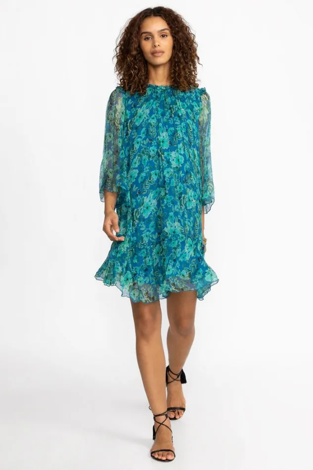 Women RAQUEL SILK MINI DRESS Raquel Johnny Was Dresses