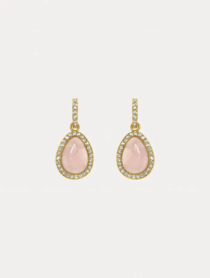 Women Rose Quartz Cabochon Drop Earrings Rose Quartz Oscar De La Renta Earrings Women Rose Quartz Cabochon Drop Earrings Rose Quartz Oscar De La Renta Earrings